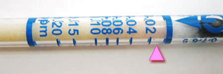 測定結果：約0.01ppm