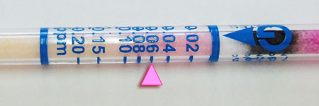 測定結果：約0.06ppm